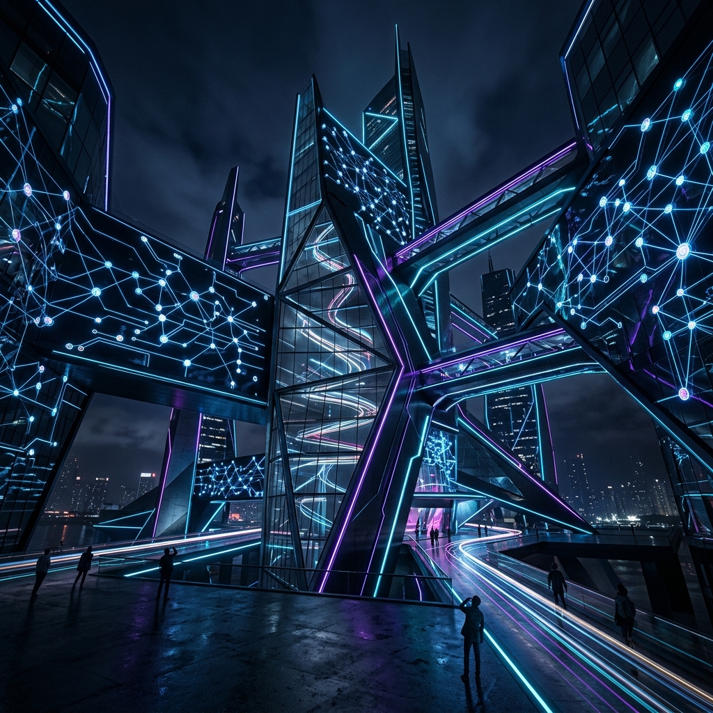 High-tech architectural visualization